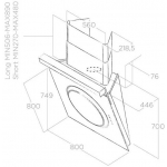 Elica OM Touch Screen 80厘米 550m³/h 傾斜煙囪式抽油煙機 (黑色)